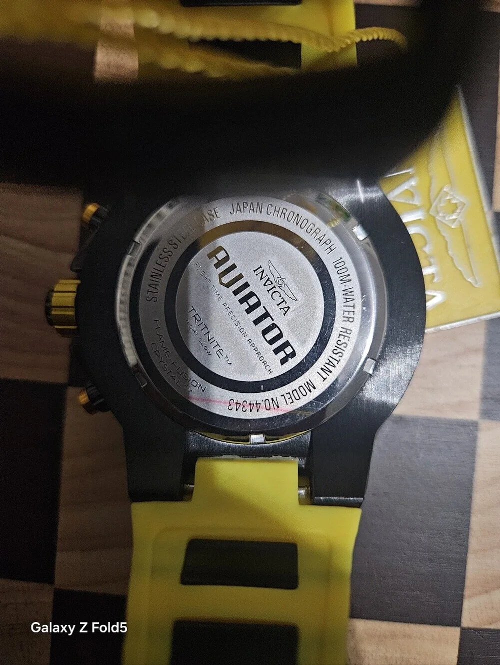 Invicta Aviator Crosswind Men's Yellow and Black Sport Chronograph Watch 50mm